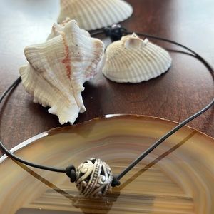 Filigree and Tahitian Choker Necklace OOAK